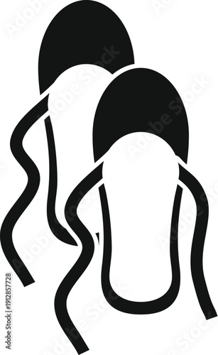 Pair of pointe shoes with ribbons representing ballet, dance, and elegance