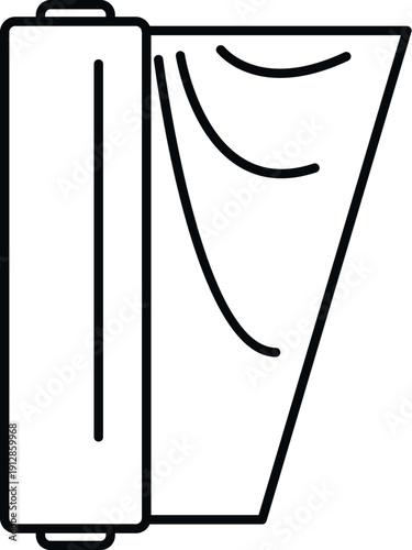 Plastic cling film roll unwrapping, ready for food storage and protection