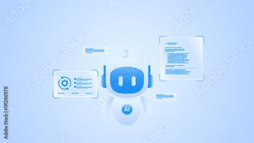 AI workflow automation artificial intelligence. ai agent machine learning with process flow, intelligent, and automation system.