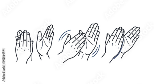 Clapping hands illustration