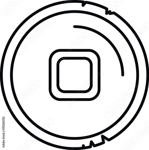 Ancient chinese cash coin representing wealth, prosperity, and good fortune, isolated on white