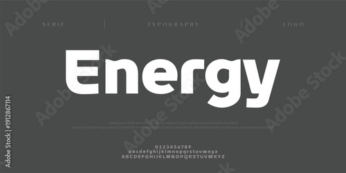 Energy, Creative digital sport modern minimal logo alphabet fonts. Typography minimalist urban sans serif fashion creative sport logos fonts. vector illustration
