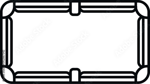 Pool table outline representing billiards or snooker game