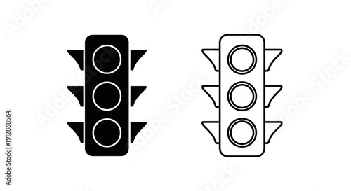 Traffic lights icon set, vector traffic light symbols, modern traffic light design, urban traffic light Vector
