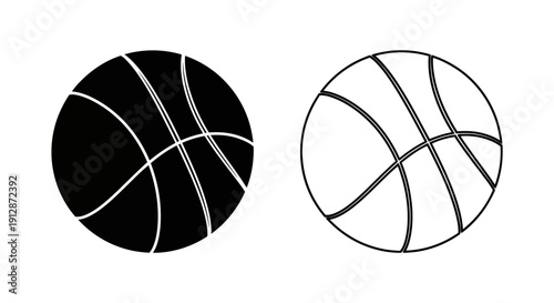 Black and white basketball design vector illustration Vector