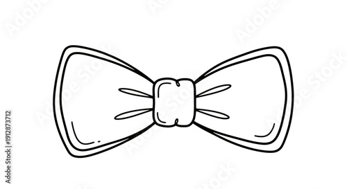 Elegant and minimalist illustration of a classic bow tie design, suitable for formal occasions