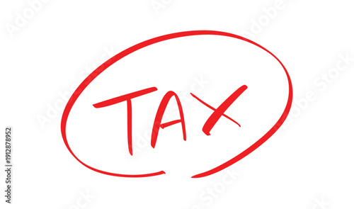 Tax day text font calligraphy hand written lettering script red color object icon taxation tax time april month finance business government deadline calendar accounting money income april month tax 