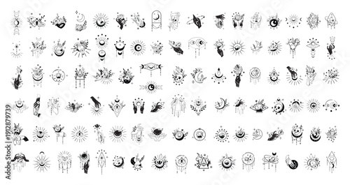 Collection of Esoteric Black Tattoos