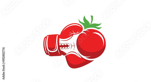 Boxing Glove Tomato Logo Design.