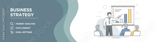 Business Strategy and Data Analysis Presentation Infographic