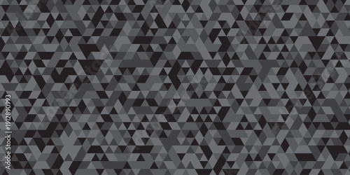 Vector abstract geometric black and gray low polygon triangle paper wallpaper. origami paper background. gradient grid creative digital business triangular low textile design.