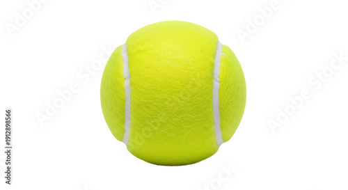 Photography Bright yellow tennis ball isolated PNG, sports equipment for recreational games