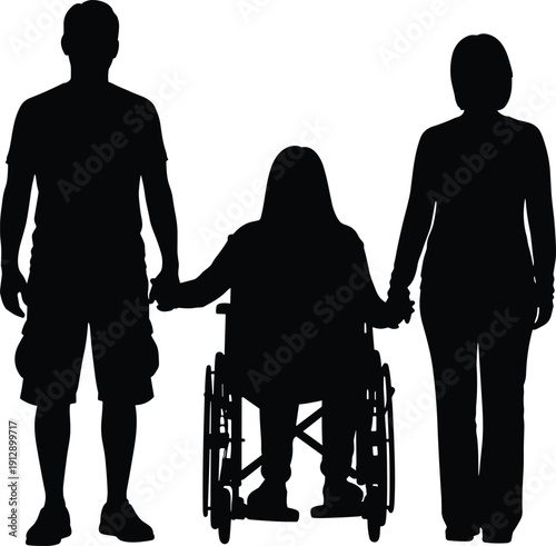 (23 words) Set of vector silhouettes of happy friends taking selfies with smartphones and selfie sticks isolated on white background for social media design concepts