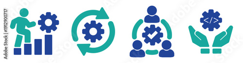 Industrial Process and Workflow Optimization Icons