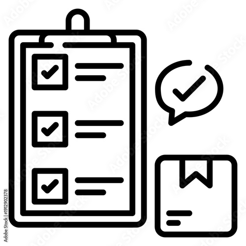 Cargo List Line Icon