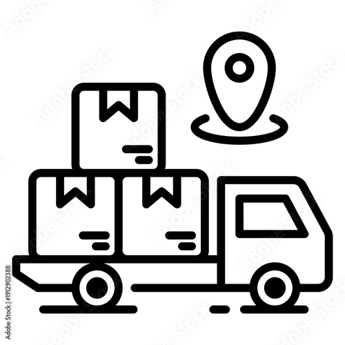 Cargo Van Line Icon