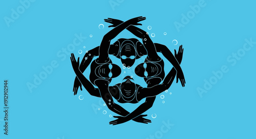 Tribal skull tattoo design featuring a black vector illustration of a vintage winged head symbol as a dangerous heraldry art element for halloween decoration