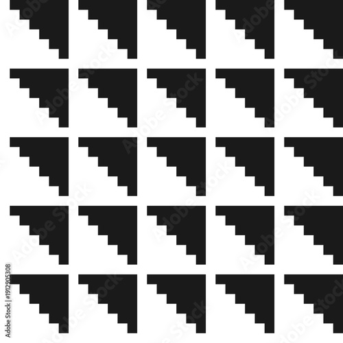 Vector seamless geometric cloth pattern. Black and white fabric background. Monochrome texture. Endless unusual textile print