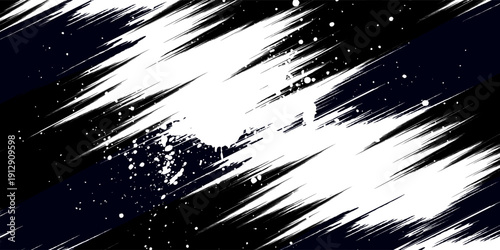 Black grunge brush stroke in white background