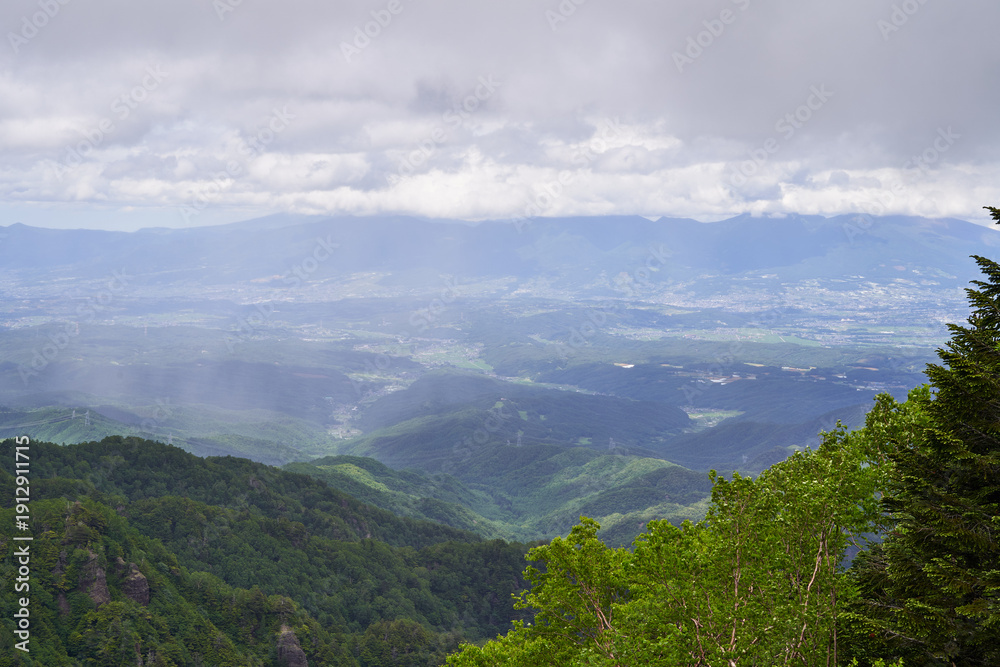 Obraz premium 長野県佐久市 大河原峠の景色