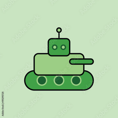 robotic tank artificial intelligence icon