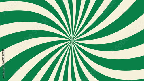 Vibrant green and cream colored spiral pattern on textured background