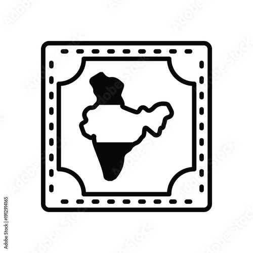 Indian Stamp Vector Icon which can easily modify or edit