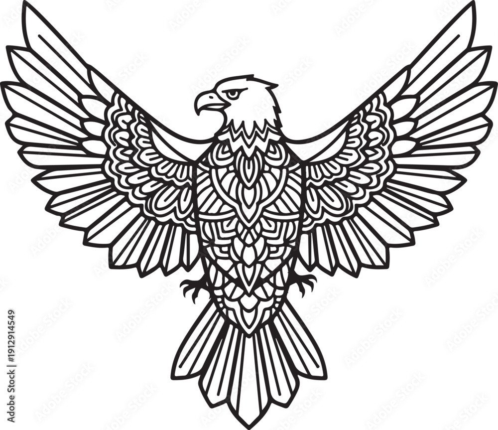 Obraz premium eagle with wings vector