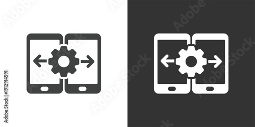 Device Synchronization icon. Solid glyph series icon