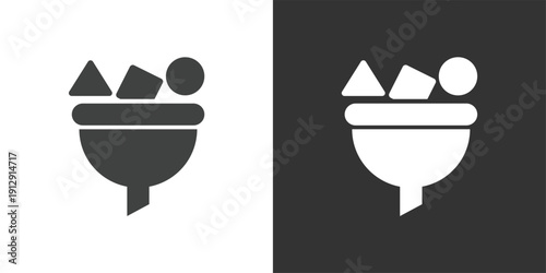 Data Processing icon. Solid glyph series icon