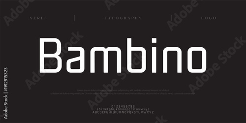 Bambino, Creative digital abstract sport modern alphabet fonts. Typography technology electronic sport digital game music future creative font. vector illustration

