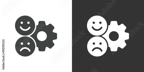 User Experience Management icon. Solid glyph series icon