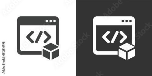 Software Development icon. Solid glyph series icon