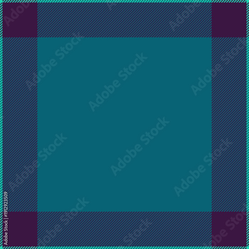 Scenery textile texture tartan, sexual seamless fabric background. Domestic pattern vector check plaid in cyan and dark colors.