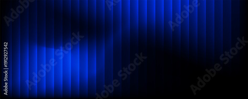 Neon blue lines abstract background with glowing vertical light beams for modern tech and vector digital design themes. futuristic backdrop presentations, banners