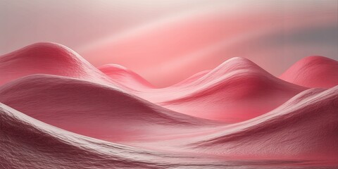 Leinwandbilder Purpur A serene pink landscape with wavy hills and a bright sky  © kiran