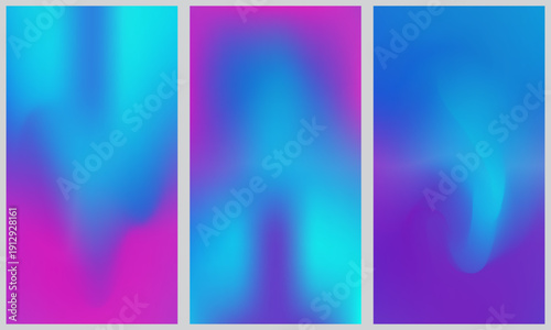 Set abstrack blurred pink and blue color photo. well use as background or template