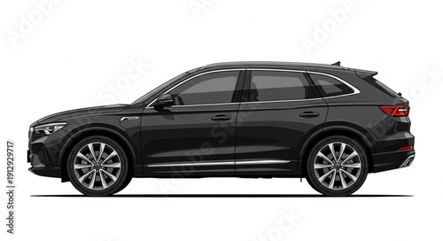 black car isolated on white
