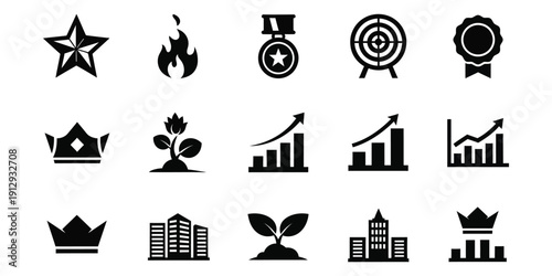  business and achievement icons