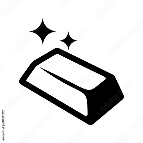 Gold Bars Icon Vector, Wealth Investment Treasure Symbol