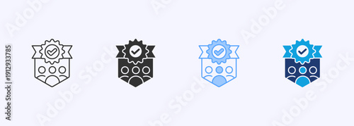 Achievement Icon Set Color Multiple Style Collection Element For Design