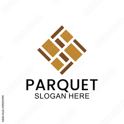 set of wooden floor logo design, house floor logo, ceramic pattern logo, wooden parquet floor logo. Wooden house and wooden furniture vector template.