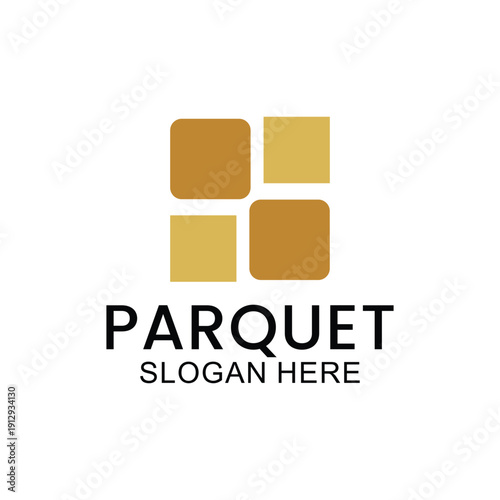 set of wooden floor logo design, house floor logo, ceramic pattern logo, wooden parquet floor logo. Wooden house and wooden furniture vector template.