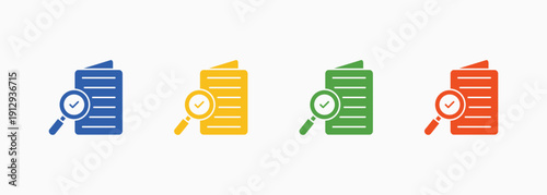 Checklist Icon Set Color Multiple Style Collection Element For Design