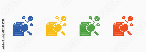 Evaluation Icon Set Color Multiple Style Collection Element For Design