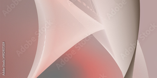 Indian Pink and Sienna abstract shape grainy gradient background with black noisy texture for wide banner poster and header design