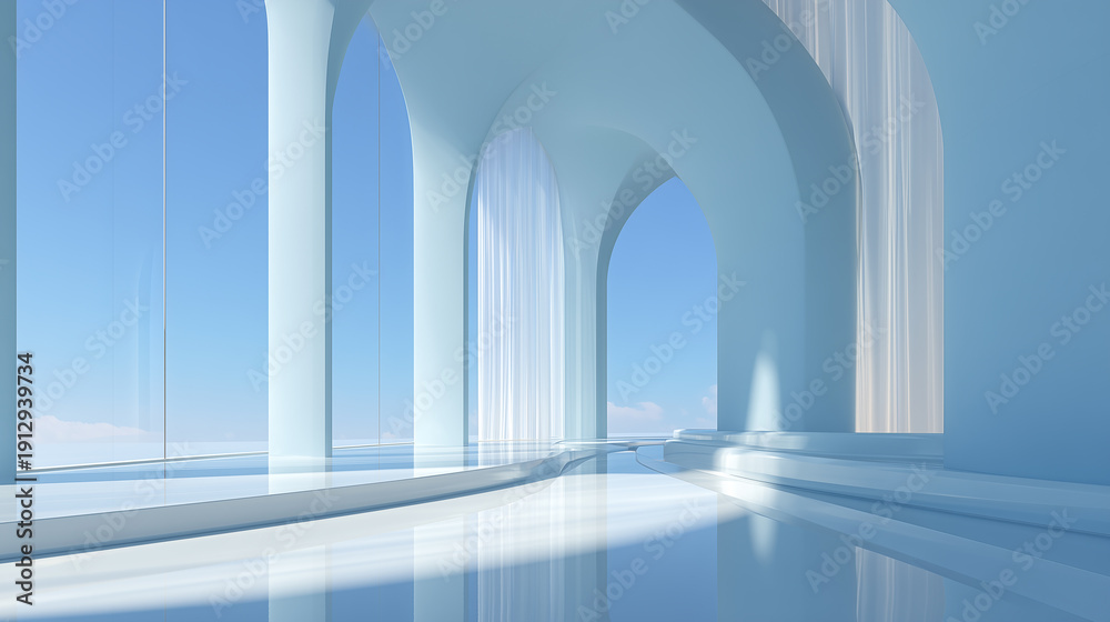 Obraz premium 3d render of a corridor