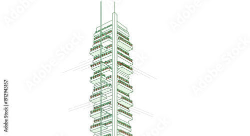 Smart Home Assistant Speaker Emitting Wi-Fi Signal, Modern Technology Concept Illustration on Light Gradient Background