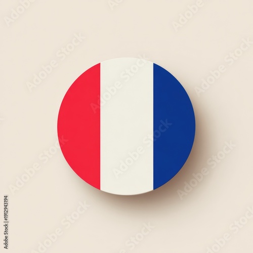Round French flag icon isolated on soft background Free Download Round French flag icon isolated on soft background - GFXLoad