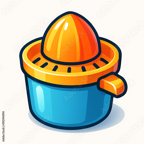 Manual citrus juicer kitchen tool.